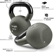 Yes4All Neoprene Coated & Kettlebell Sets - Hand Weights for Home Gym & Dumbbell Weight Set training 50 lb