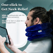 S Cervical Neck Traction Device for Instant Neck Pain Relief - Inflatable & Adjustable Neck Stretcher Neck Support Brace, Neck Traction Pillow for Home Use Neck Decompression
