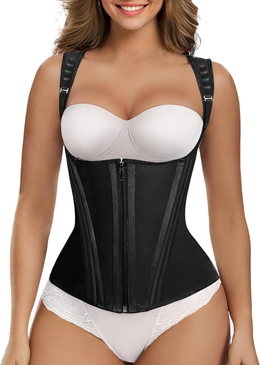 SHAPERX Waist Trainer Corset for Women Tummy Control Sport Girdle Hourglass Waist Cincher Body Shaper with Steel Boned