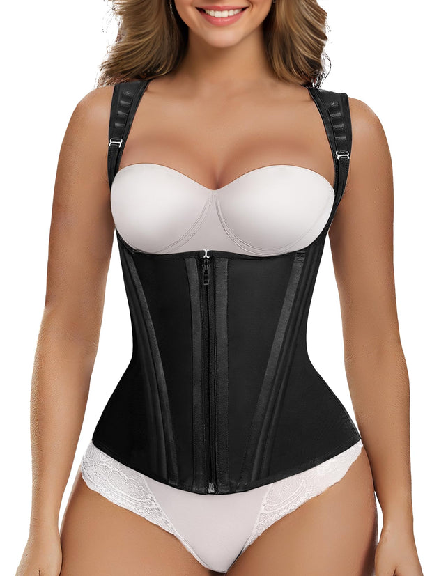 SHAPERX Waist Trainer Corset for Women Tummy Control Sport Girdle Hourglass Waist Cincher Body Shaper with Steel Boned