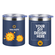 Personalized Custom Tumbler Print in USA 12oz Stainless Steel Travel Coffee Cup with Lid & Straw Double Wall Insulated Mug With Colorful Text Logo Photo