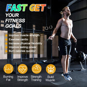 Jump Rope for Women Men Kids, Adjustable Skipping Rope with Ball Bearings, Professional Jumping Rope with Foam Handles, Tangle-Free Rapid Speed Jump Ropes for Fitness Workout Boxing Exercise