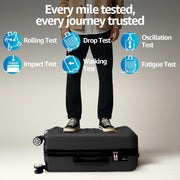 Luggage Set with Spinner Wheels and TSA Lock, 3 Pieces Expandable Hardside Suitcase for Travel, Hardshell Luggage Sets, 20", 24", 28", Black