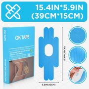 OK TAPE One-Structure K-Tape Patches | Precut for Knee Kinesiology Tape | Pain Relief and Accessories | 10 Pcs and Beige