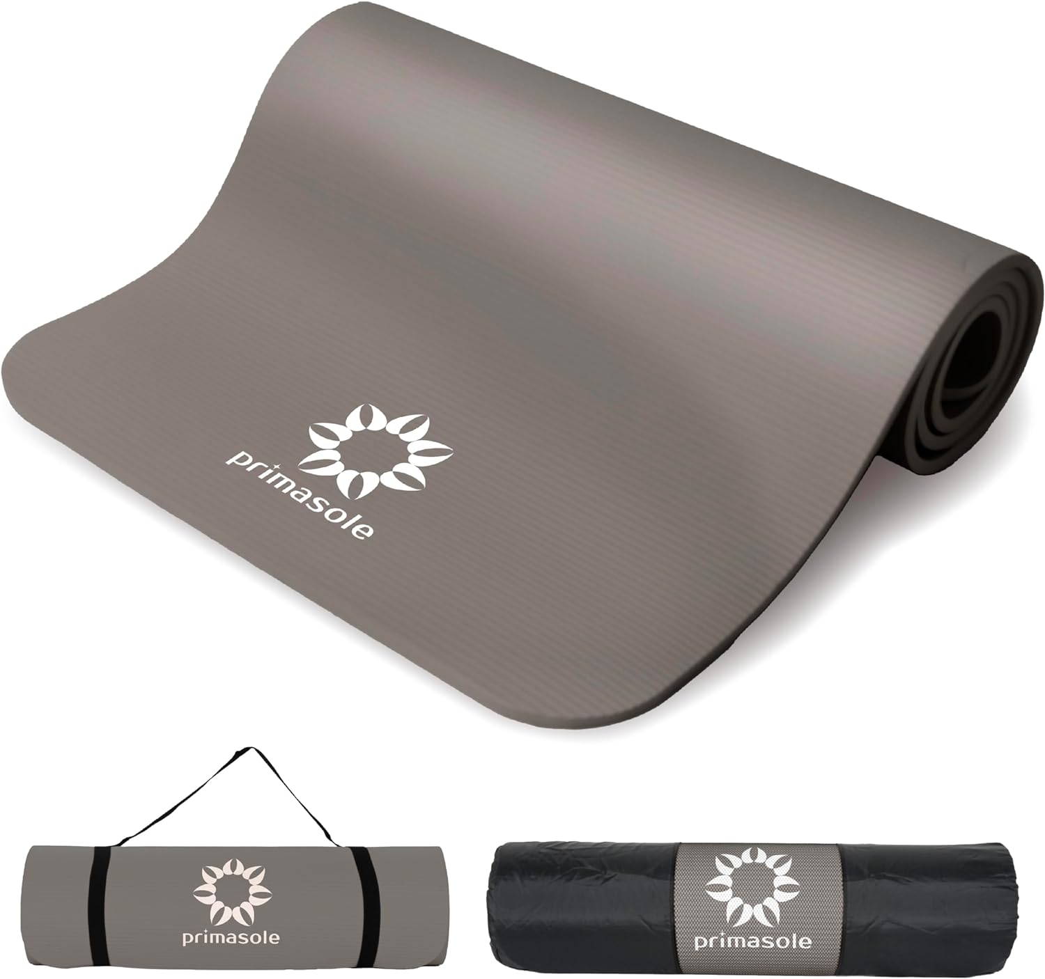1/2-Inch Extra Thick NBR Yoga Mat with Enhanced Stability - Textured Design, Lightweight Mat with Carrying Strap & Case for Yoga, Pilates, Gym & Home Use (Multiple Colors)