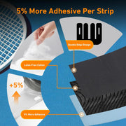 PreCut Kinesiology Tape for Knees, 12PCS Upgraded Waterproof KTQUICK Knee Tape for Knee Pain Relief Pre Cut, Original Cotton Athletic Knee Tape, Waterproof&Hypoallergenic Latex-Free for Sports (Black)