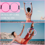 Poen Home Pilates Kit for Women Pilates Equipment Ring and Ball Set with Stretching Strap 8 Resistance Bands Non Slip Socks Gym Back Bags Exercise Equipment for Workout