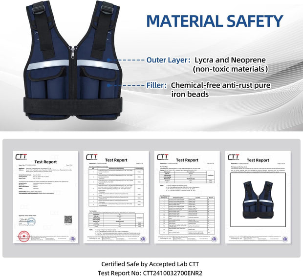 Sportneer Adjustable Weighted Vest Weights: 2-18 lbs/2-40 lbs Washable Weight Vest 16 In 1 Fast Adjust Rucking Vest for Women and Men Home Gym Workout Fitness Strength Training Vests