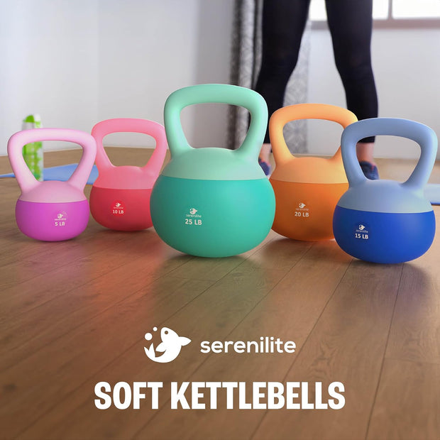 Soft Kettlebells, Serenilite Kettlebell Sets, Kettle Bell Sets for Women & Men, Safe Strength Training Kettlebells, Kettlebell Weights for Home Workouts & More.