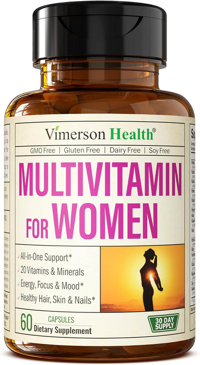 Multivitamin for Women – Essential Womens Multivitamins & Multiminerals 60 Capsules with Vitamin B12, A, D, C, Zinc, Magnesium & More for Total Body Wellness – 20+ Key Nutrients & Vitamins for Women