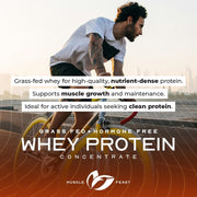 Muscle Feast Grass-Fed Whey Protein Concentrate Powder, All Natural, Hormone Free Pasture Raised Whey Protein Powder for Women & Men, Clean, Non-GMO & Gluten Free Whey Concentrate - Chocolate, 5lb