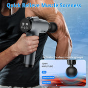 Massage Gun, Muscle Massage Gun for Athletes Handheld Electric Deep Tissue Back Massager, Percussion Massage Device for Pain Relief with 30 Speed Levels 9 Heads