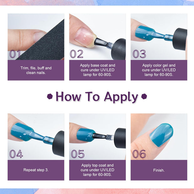 JODSONE 36 Pieces Gel Nail Polish Set U V Light Nail Drill Beginner Set Glossy Surface Easy To Apply Matte Texture All-In-One Manicure Kit