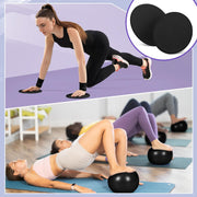 Poen 18 Pcs Pilates Ring Kit Home Pilates Ring Circle and Ball Set for Women Yoga Fitness Set with 5 Resistance Band Stretching Strap Non Slip Sock Ball Core Slider Wristband Headband Gym Bag