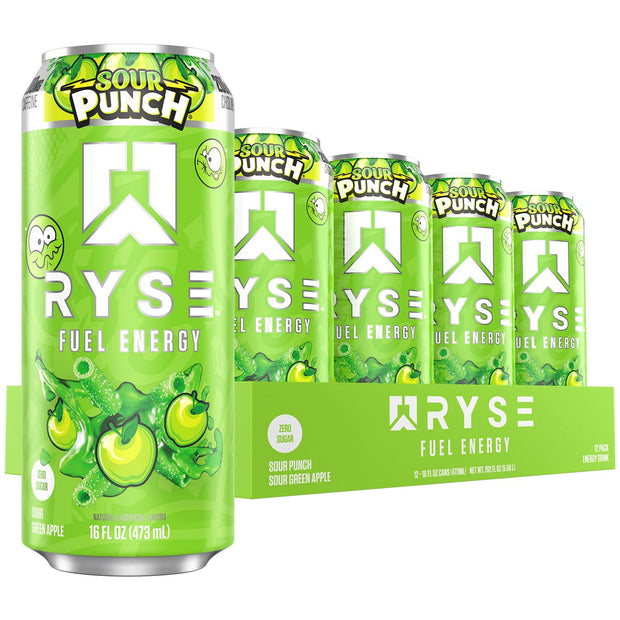 RYSE Fuel Energy Drink - Variety Pack - Sugar Free, Gluten Free & Vegan - 200mg Natural Caffeine, Taurine & Choline for Focus & Energy - No Artificial Colors - 16 fl oz Cans (12-Pack)