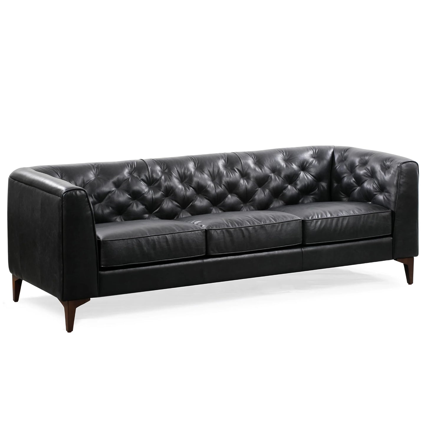 POLY & BARK Essex Sofa in Full-Grain Pure-Aniline Italian Tanned Leather in Cognac Tan