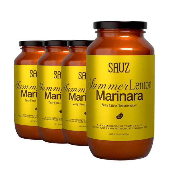 Sauz | Variety Pack, 25 Oz Jars (4-Pack), Includes Hot Honey Marinara, Creamy Calabrian Vodka, Wild Rosemary, Summer Lemon, Gluten-Free, Non-GMO, Multi-Use, Clean Ingredients – Small Batch Craft Sauces