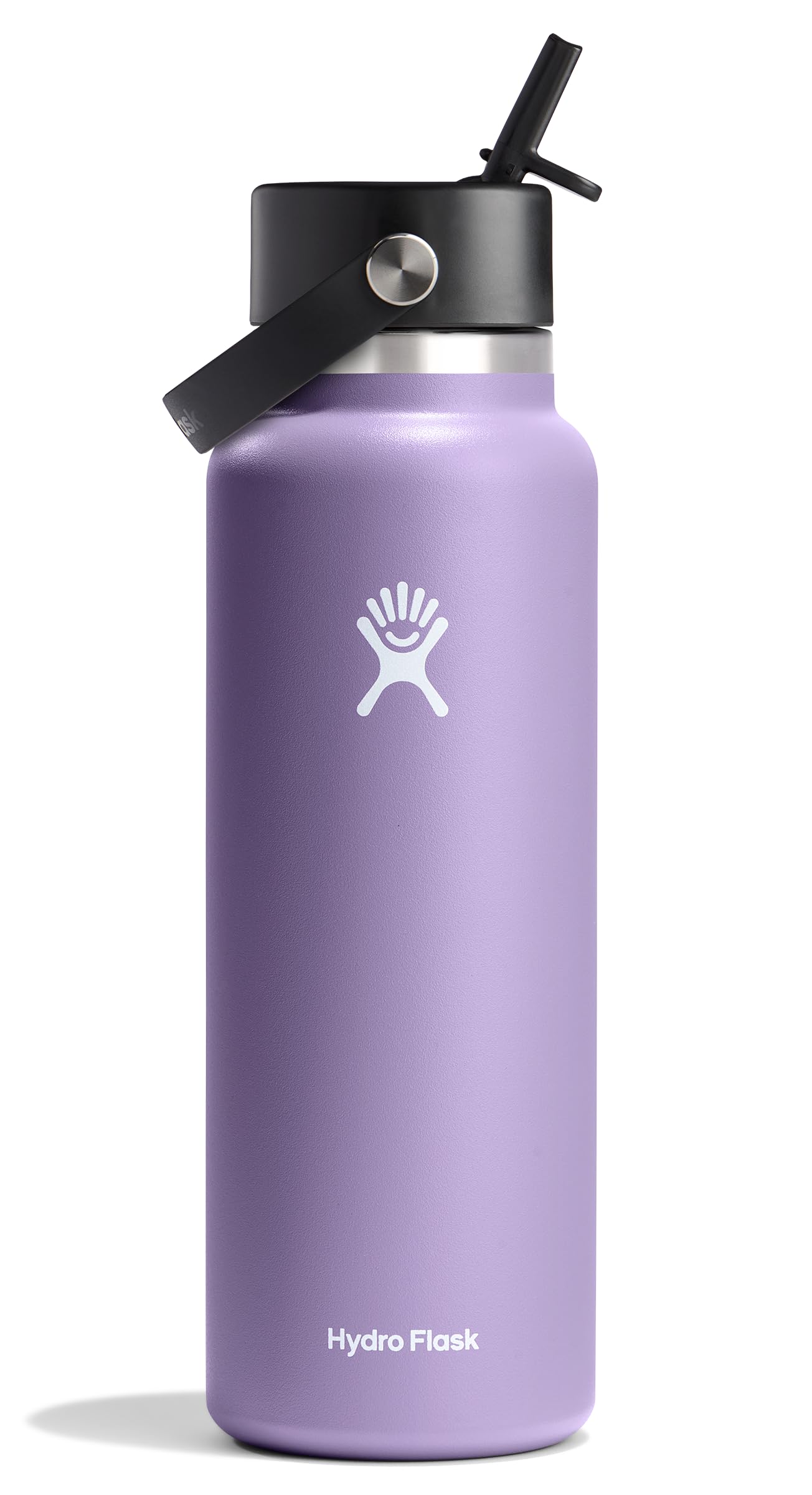 Hydro Flask 32 Oz Wide Flex Straw Cap Bottle - Insulated Stainless Steel - Wide Straw Lid, Non Spill, Leakproof in Jelly Pink