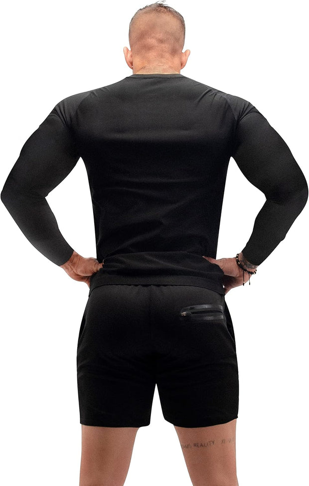 Sauna Shirt for Men Long Sleeve Sauna Suit Heat Trapping Workout Shirts Sweat Enhance Vest for Workout Sports