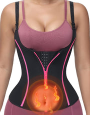 YADIFEN Waist Trainer Vest for Women,Zipper Corset Body Shaper for Tummy Control Neoprene Cincher Tank Top with Straps