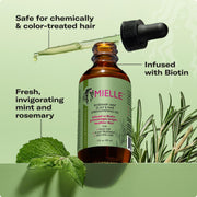 Mielle Organics Rosemary & Mint Hair Oil, Split Ends & Dry Scalp Treatment - Infused with Biotin & Essential Oils for Strengthening, Soothing, Moisturizing & Encouraging Healthier Hair (2 Fl Oz)
