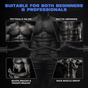 Olympic EZ Curl Barbell Bar, 47" EZ Curl Bar for Weight Lifting, Biceps, triceps, Back/Leg Muscle Group exercise,Chrome Curling Bar for 2 Inch Weight Plates,with 2 Spring Collars