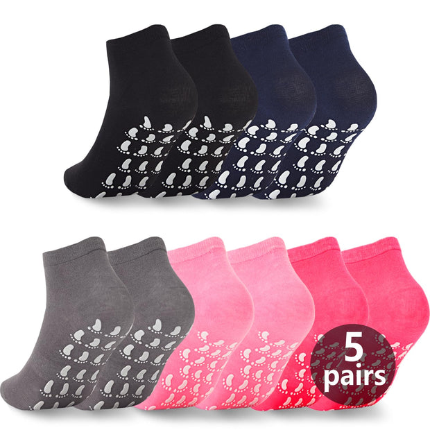 Pilates Grip Socks for Women Men Cute Non Slip Grippy Socks Woman for Yoga Barre Trampoline Hospital