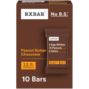 RXBAR Protein Bars, Protein Snack, Snack Bars, Peanut Butter Chocolate, 18.3oz Box (10 Count)