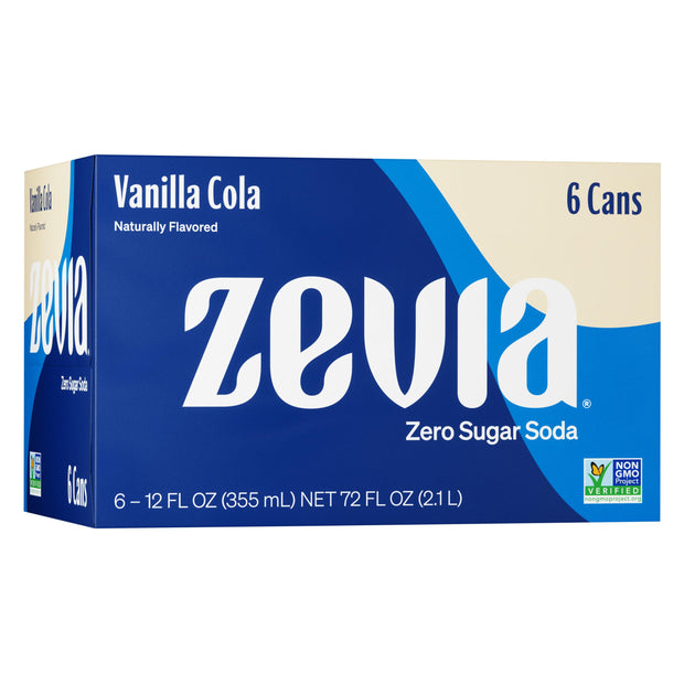 Zevia Zero Sugar Soda, Cola, 12 Ounce Cans (Pack of 12)