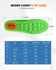 MINIQ Cloud Comfort Insoles for Men & Women - Ultra-Soft Shoe Soles with Memory Foam Cushioning, Arch Support Inserts with Gel Pad for Running, Walking & Boot Shoes
