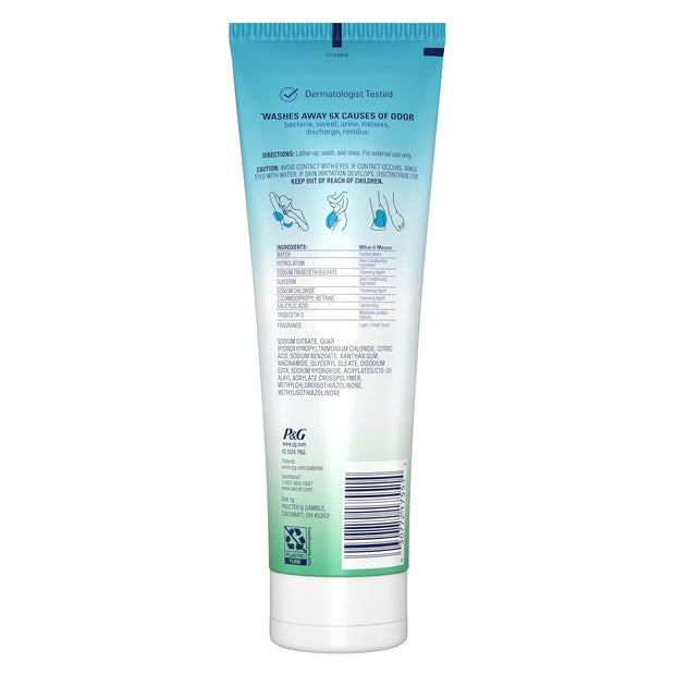 Secret Feminine Wash, 24 HR Deodorizing Feminine Body Wash for Women, Removes 6x Causes of Odor, PH Balanced, Safe to Use Everywhere, Light & Fresh, 8.0 oz