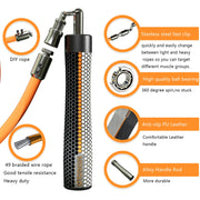 Mogold Weighted Jump Ropes for man&women fast clip interchangeable 1/4LB 1/2LB 1LB heavy jump ropes , Ball Bearing Design – Weighted, Length Adjustable,Ergonomics Grip for fitness weight loss & More