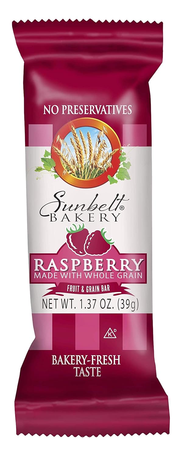Sunbelt Bakery's Raspberry Fruit & Grain Bars, 1.4 oz Bars, 8 Count