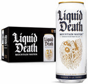 Liquid Death Sparkling Mountain Water, 16.9 oz Tallboys (12-Pack)