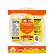 Mission Soft Taco Flour Tortillas, Medium Size, 10 Count, Trans Fat Free