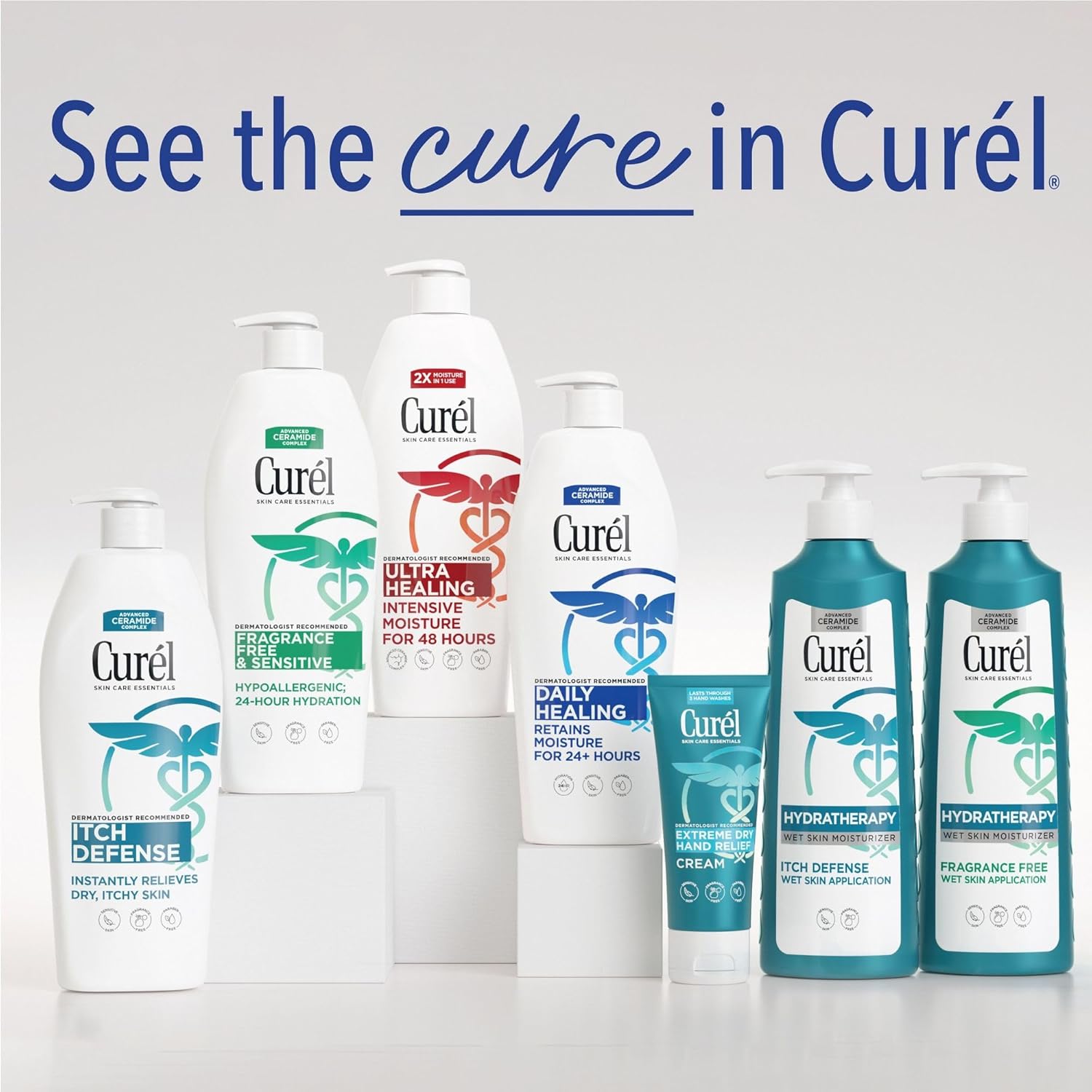 Curel Daily Healing Body Lotion for Dry Skin, Hydrating Body Lotion with Advanced Ceramides Complex, Dermatologist Recommended, 13 Oz, Pack of 3
