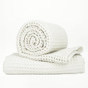 Luxury Japanese Cotton Waffle Bath Towel | Plush, Absorbent, and Quick Dry (Coral Orange, Hand Towel, 32" x 16")