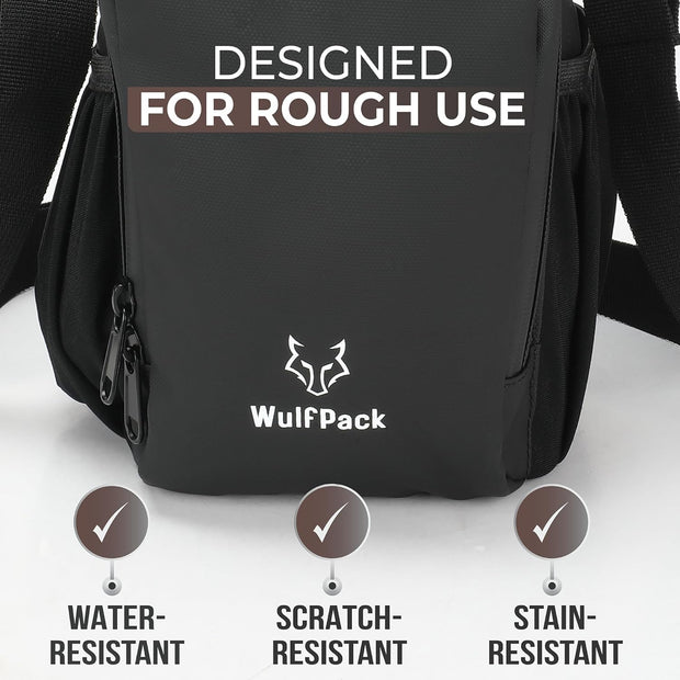 WulfPack Magnetic Gym Bag, Magnetic Bottle Bag, Water Bottle Carrier Holder with Large Phone Pockets, Large Pockets, Gym Bag, Work, and Sports