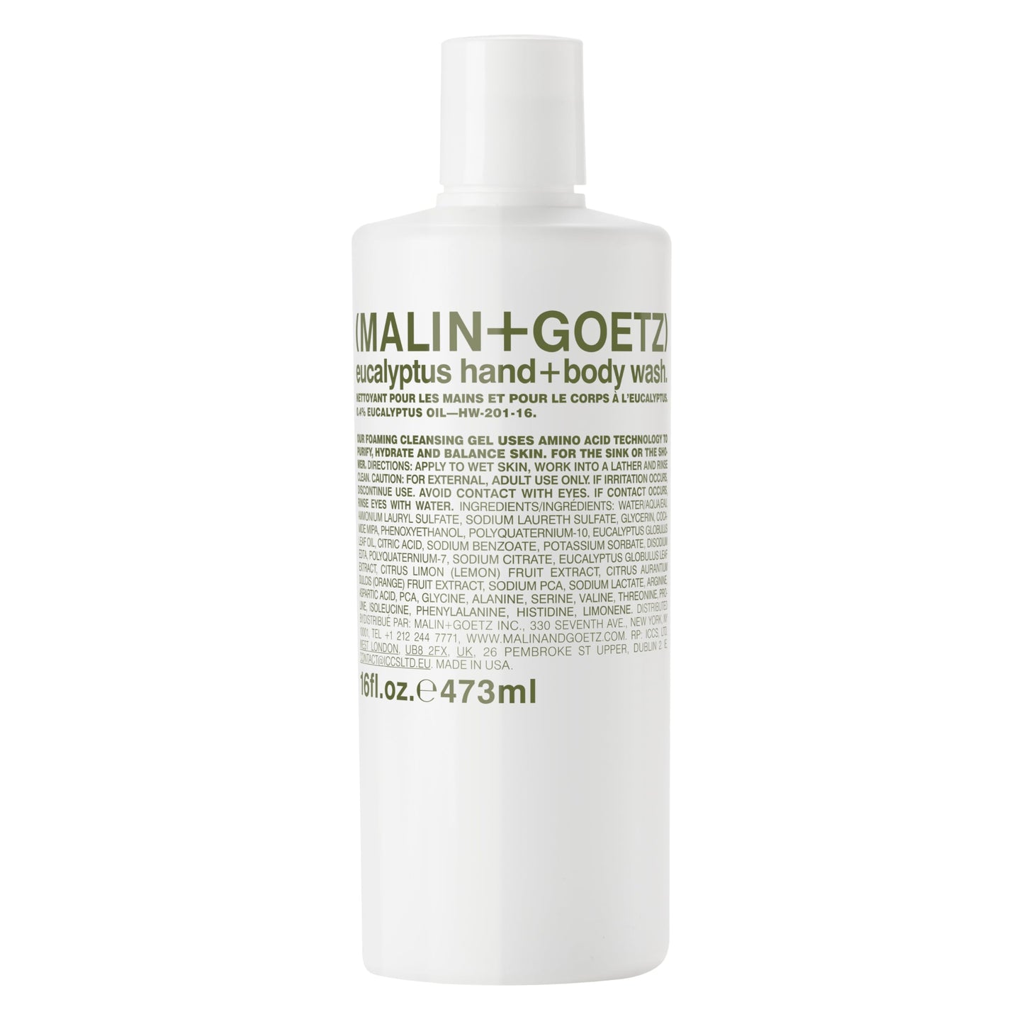 MALIN+GOETZ Hand + Body Wash – natural hydrating soap, cleansing and purifying for all skin types, prevents stripping or irritation on sensitive skin. Cruelty-free. Beauty Care