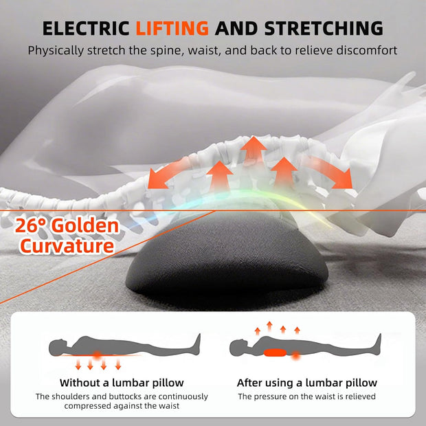 Pillow Traction Massager 2025 New for Neck Hump - 3-in-1 Cervical Neck Pillow with Heat Therapy, Memory Foam for Neck Pain Relief, Ergonomic Massager for Shoulder Back (Gray)