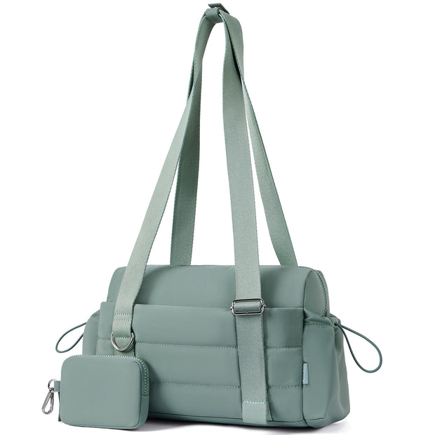 Small Gym Bag for Women 2 Set Mini Gym Duffle Bag with Wet Compartment and Coin Wallet, Gym Tote Bag for Workout/Sport/Travel