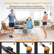 Smart Jump Rope, Multifun Speed Skipping Rope with Weight/Lap/Time/Calorie Counter Adjustable Digital Counting Jump Ropes for Home Gym, Cordless Jumping Rope for Men Women Kids