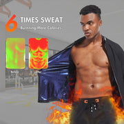 Sauna Suit for Men Sweat Jacket Sweating Shirts Long Sleeve Workout Suits Body Shaper for Gym Exercise Fitness