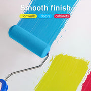 Mister Rui Foam Paint Roller, 8 Pack 4 Inch Paint Roller Kit, Complete 4" Mini Paint Roller Kit with Small Foam Paint Roller Covers, Frame, Tray and Liner for Professional Painting Results