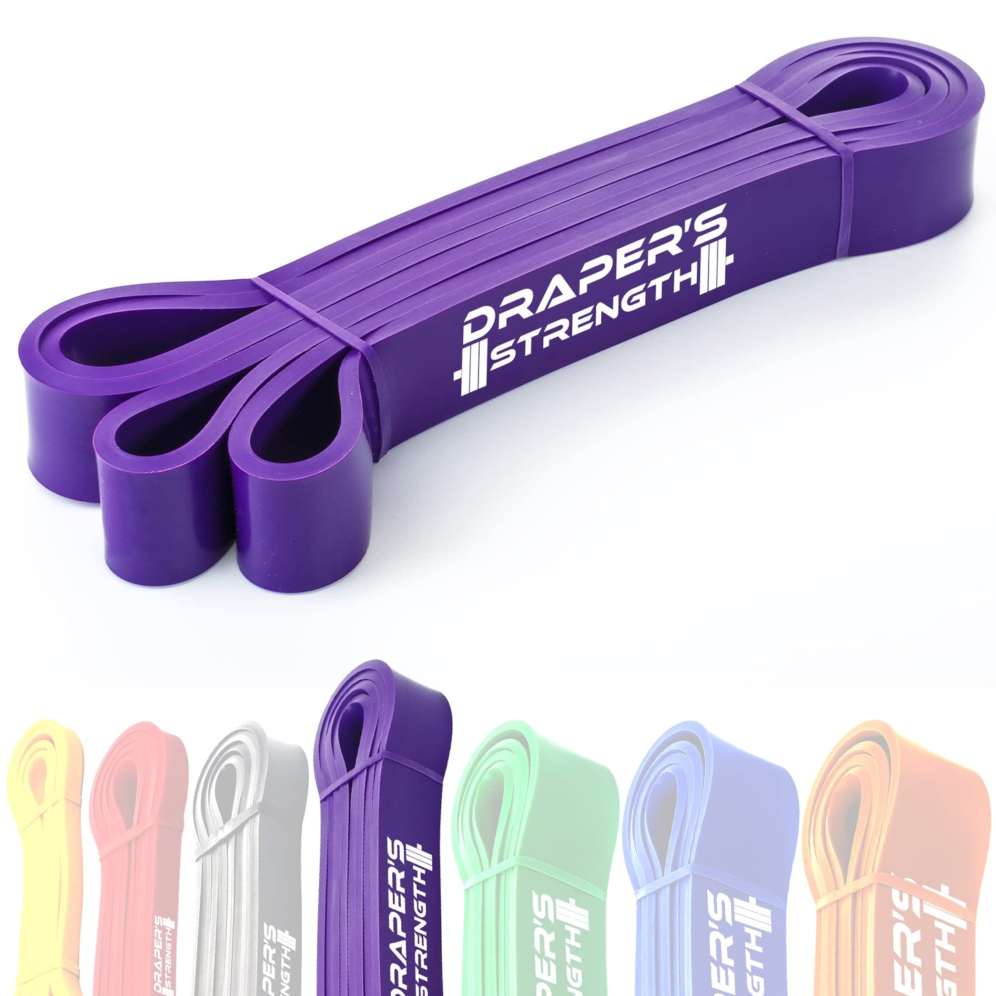 Draper's Strength Heavy Duty Resistance Stretch Loop Bands for Powerlifting Workout Exercise and Assisted Pull Ups