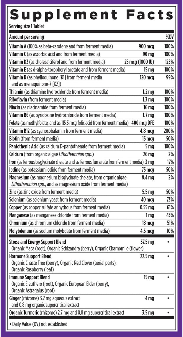 New Chapter Women's Multivitamin for Immune, Beauty + Energy Support with 20+ Nutrients -- Every Woman's One Daily, Gentle on the Stomach, 72 Count