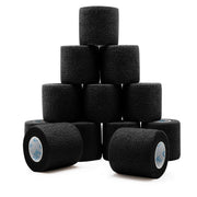 OK TAPE 12 Rolls Self Adhesive Bandage Wrap, Elastic Athletic Tape, Self Stick Bandage Tape, Vet Wrap, Medical Wrap for Wrist, Feet, 2" x 5 Yards - Black