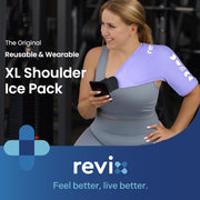 REVIX Shoulder Ice Pack Wrap for Rotator Cuff and Arm, Reusable Gel Cold Wrap with Compression for Targeted Area, Soothing Discomfort & Fatigue, Easy to Put On & Take Off, Flexible Fit for Men & Women