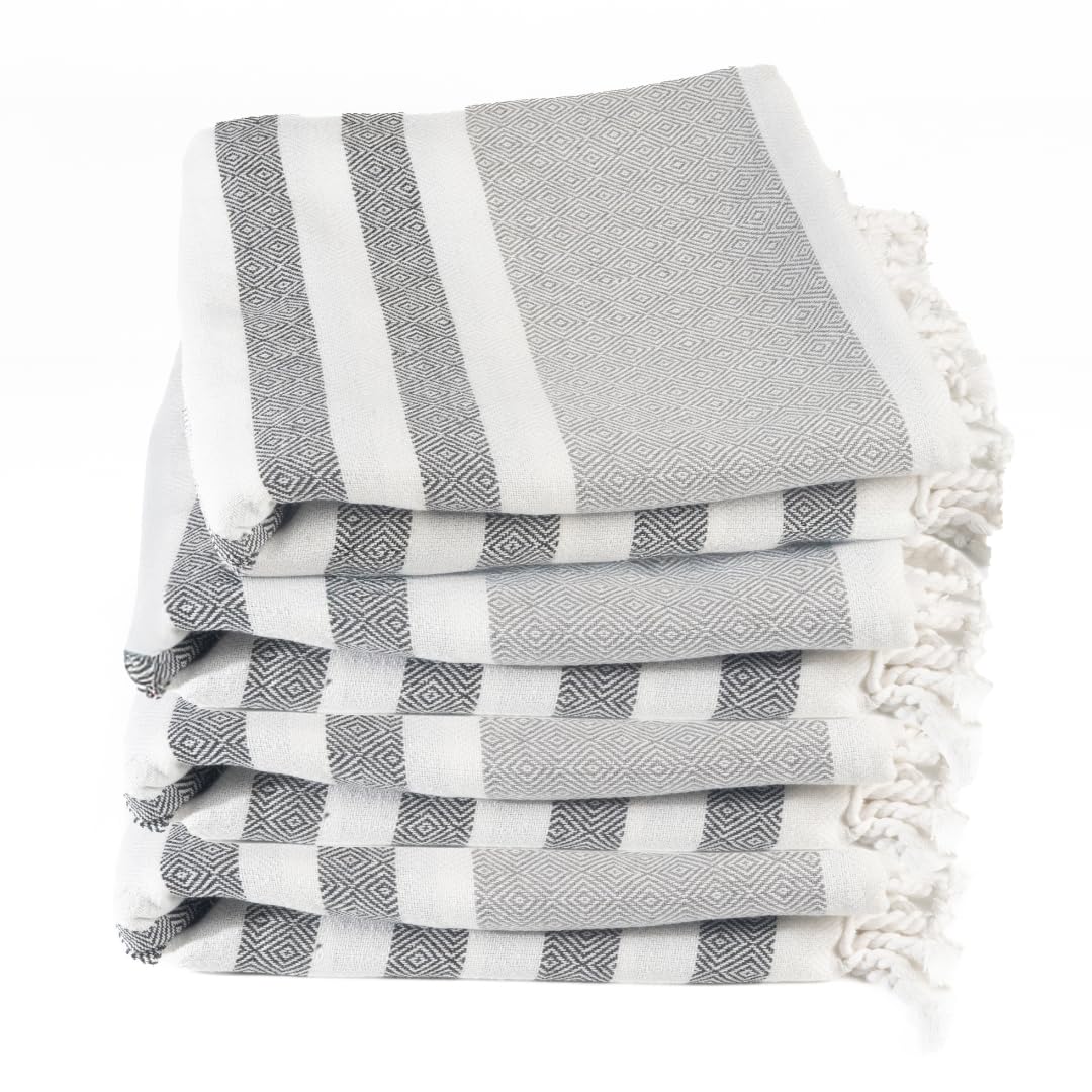 Cotton Turkish Beach Towel Towels Oversized 36"x72" Pool Absorbent Extra Large Quick Dry Sand Travel Towel (Beige, 4 Pack)