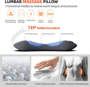 Pillow Traction Massager 2025 New for Neck Hump - 3-in-1 Cervical Neck Pillow with Heat Therapy, Memory Foam for Neck Pain Relief, Ergonomic Massager for Shoulder Back (Gray)